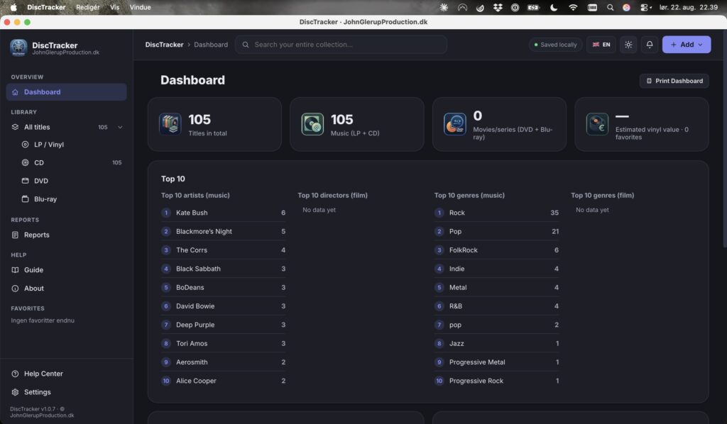 DiscTracker screenshot 2 of 12 – record and film collection software