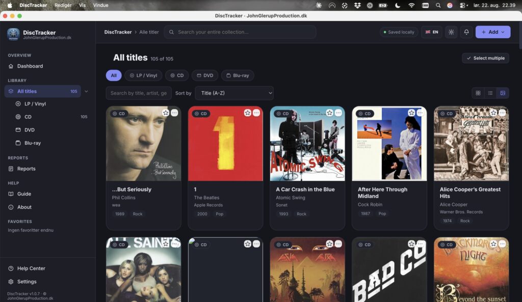 DiscTracker screenshot 3 of 12 – record and film collection software
