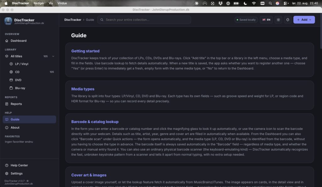 DiscTracker screenshot 5 of 12 – record and film collection software