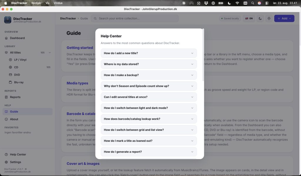 DiscTracker screenshot 6 of 12 – record and film collection software