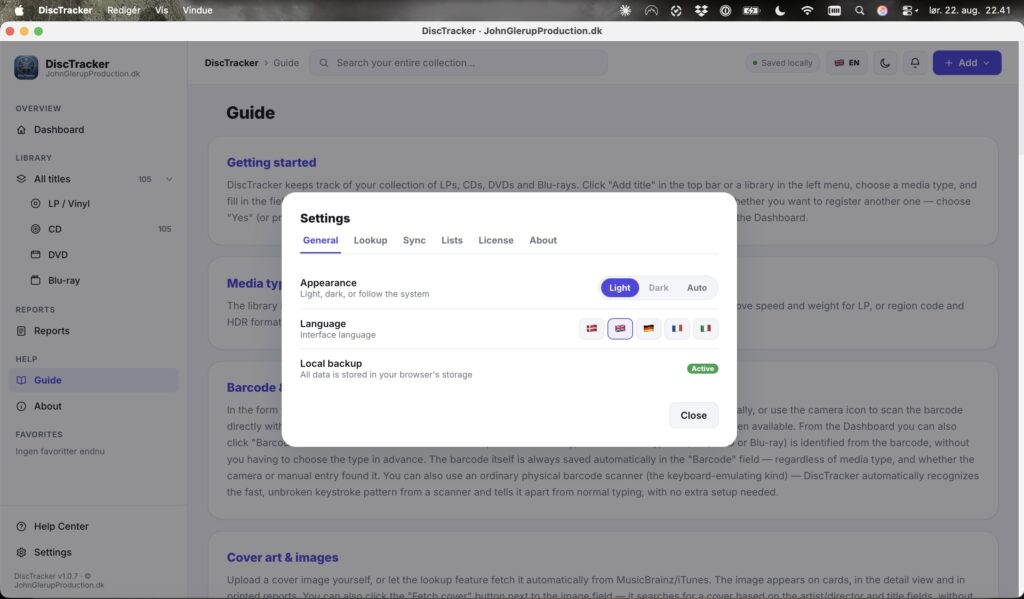 DiscTracker screenshot 7 of 12 – record and film collection software