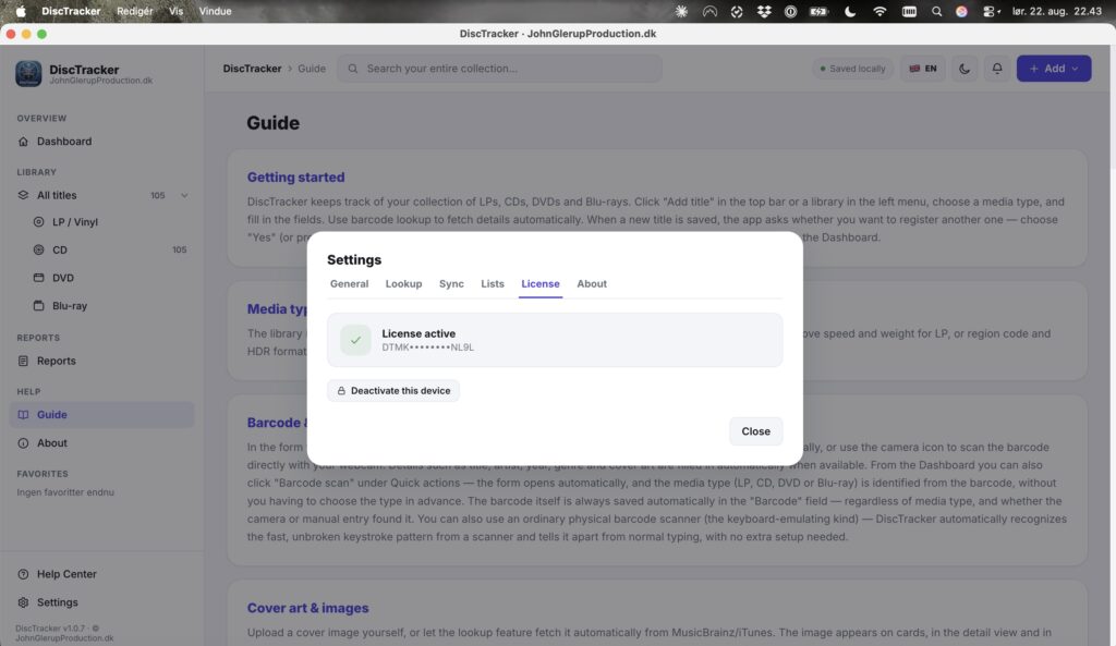 DiscTracker screenshot 11 of 12 – record and film collection software