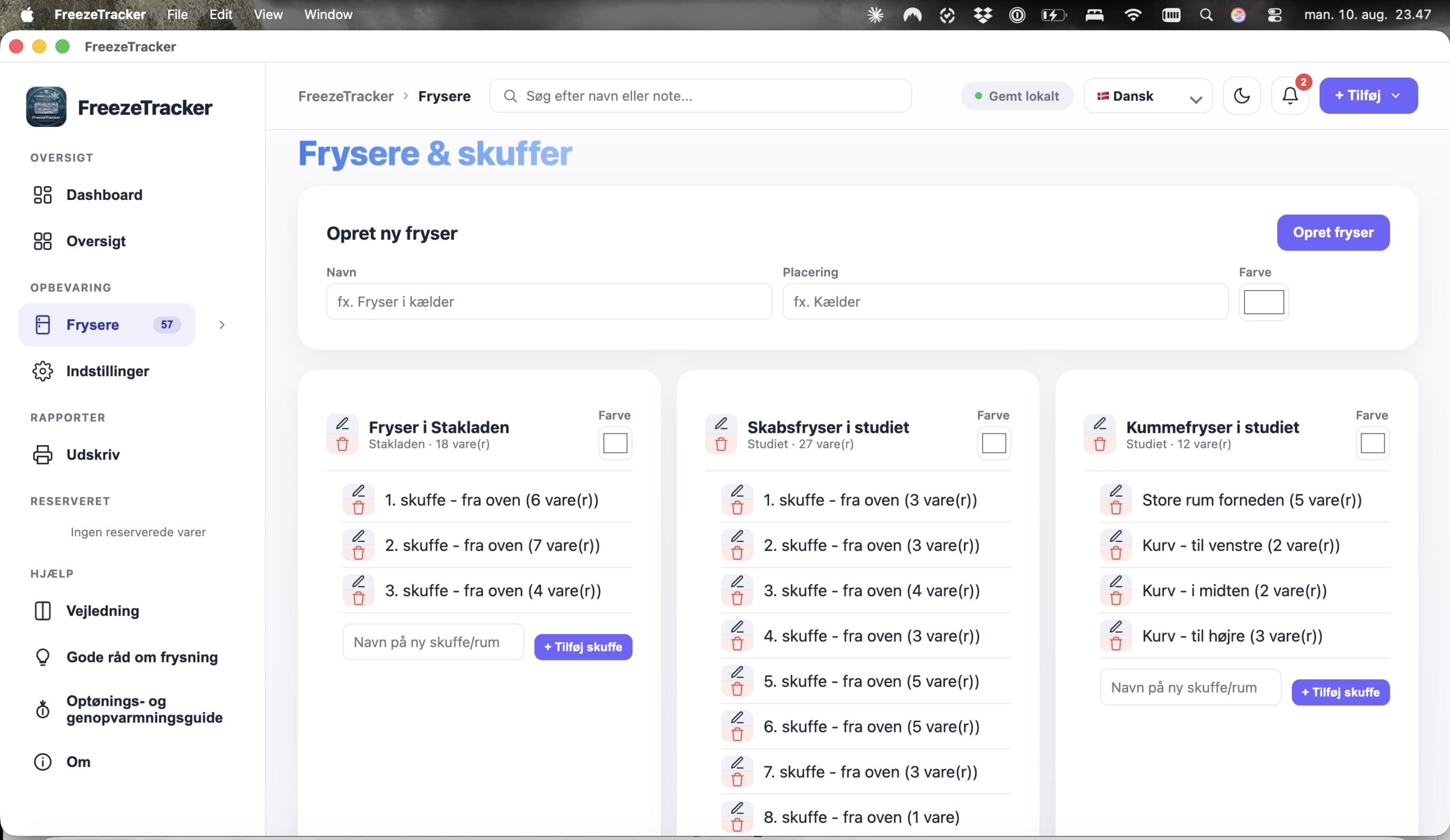 FreezeTracker skærmbillede 7