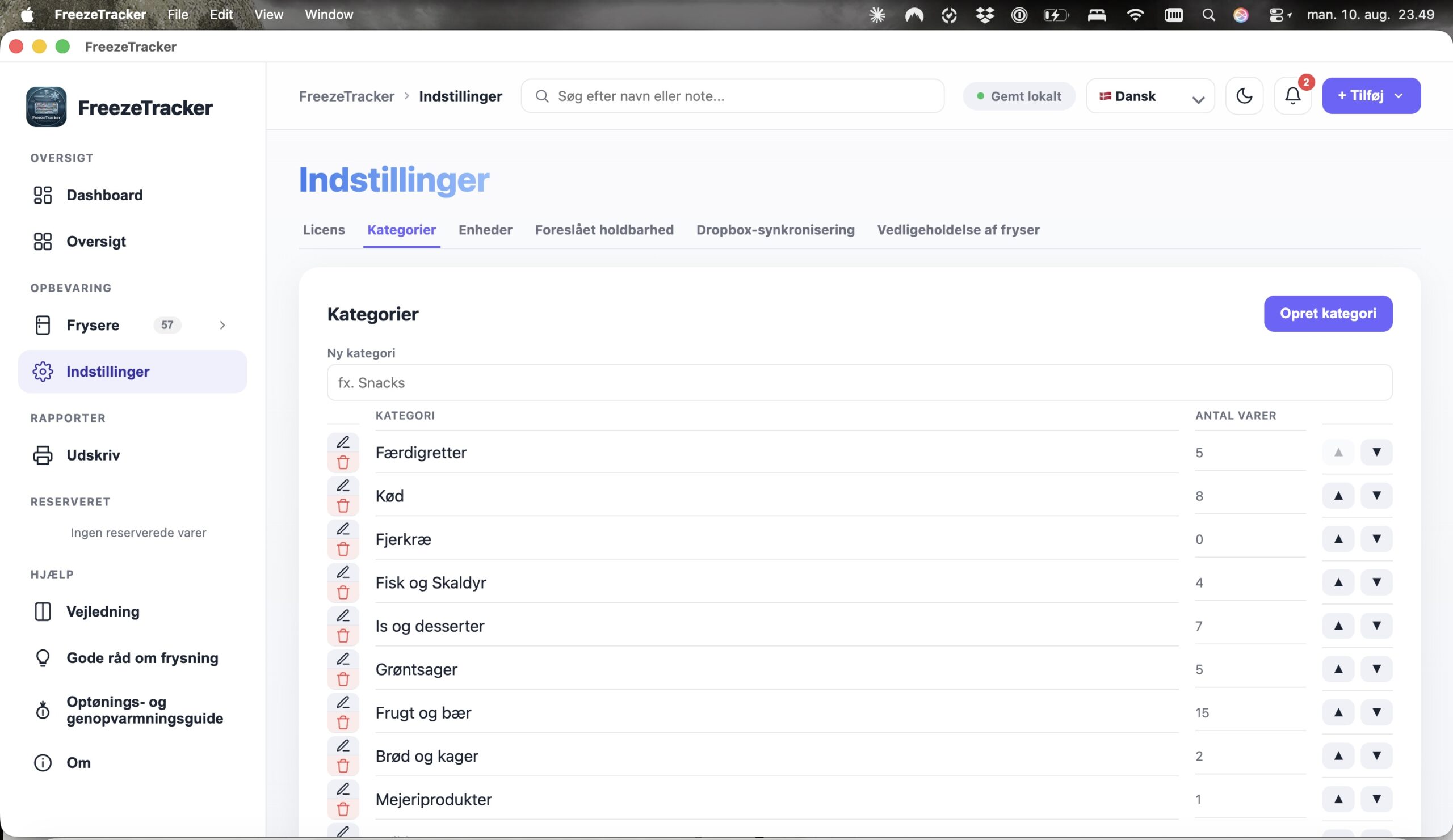 FreezeTracker skærmbillede 10