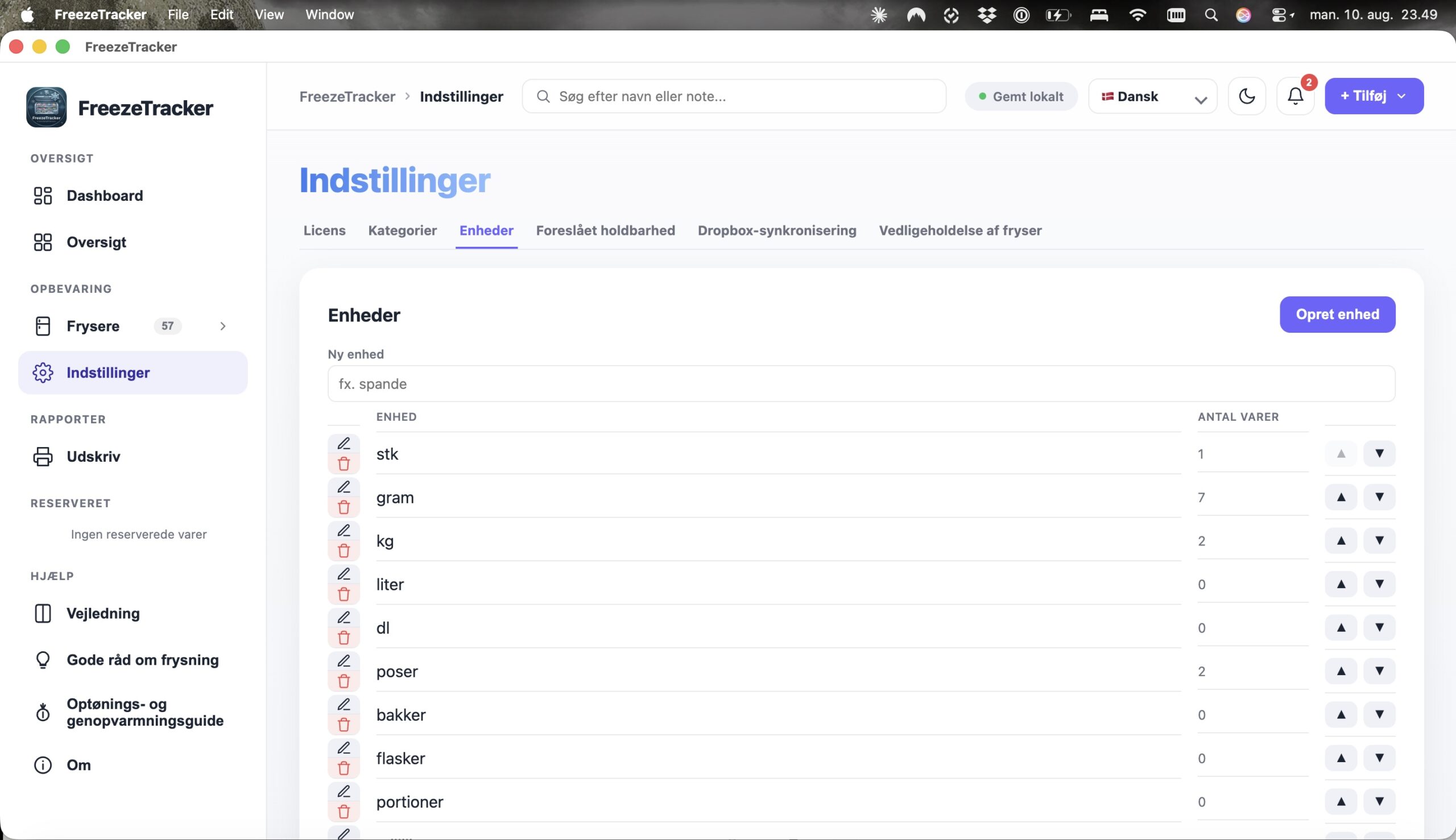 FreezeTracker skærmbillede 11