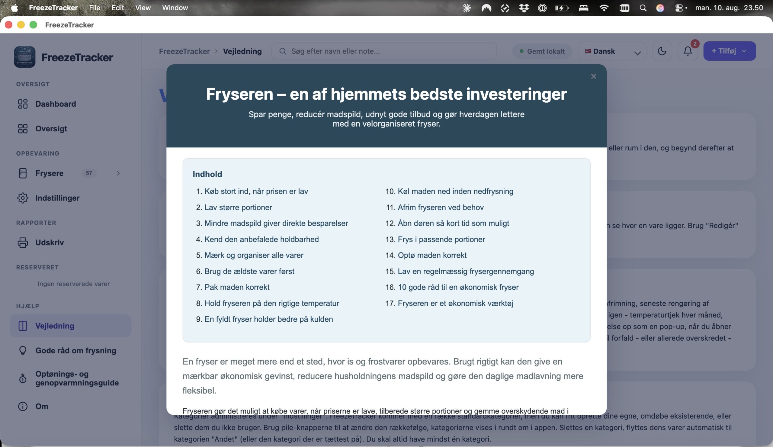 FreezeTracker skærmbillede 16