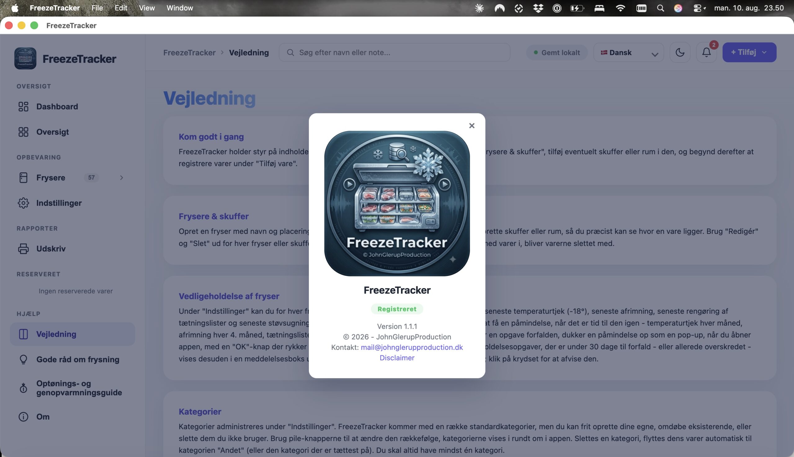 FreezeTracker skærmbillede 18