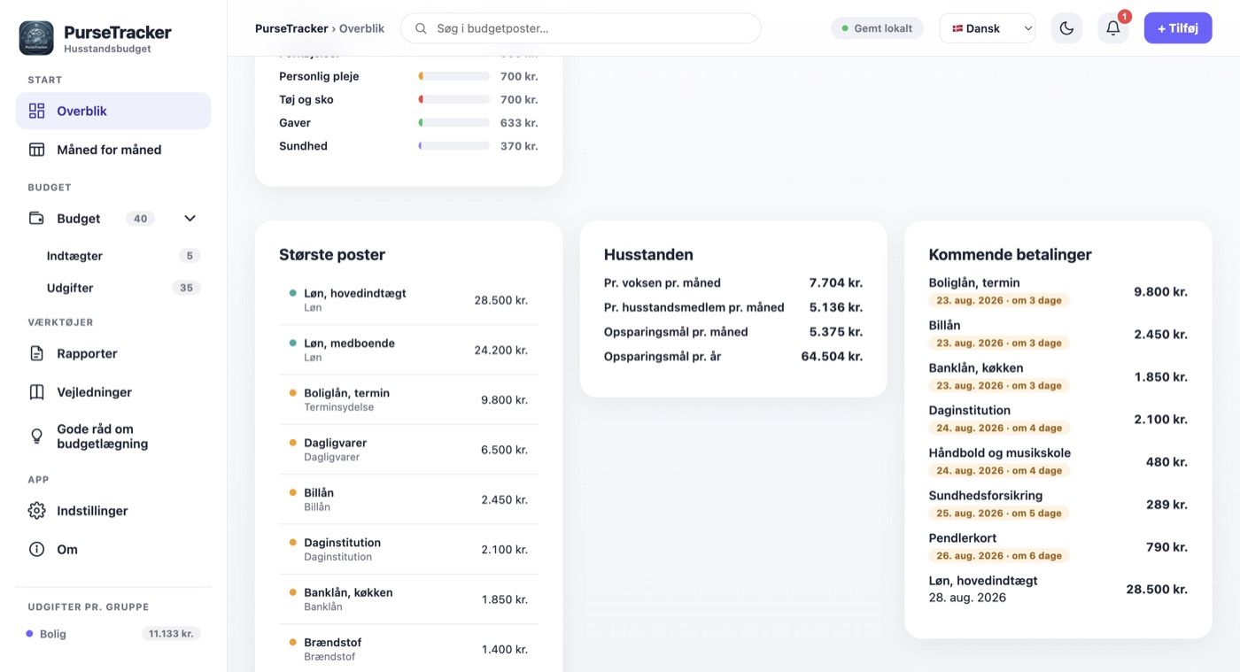 PurseTracker skærmbillede 2