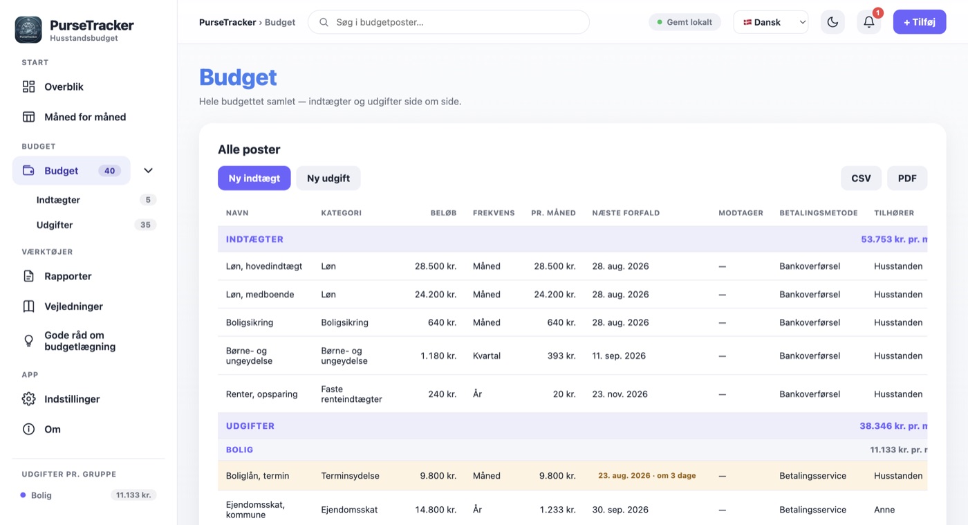 PurseTracker skærmbillede 4