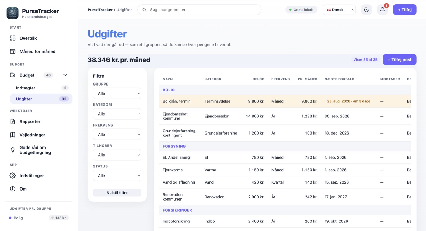 PurseTracker skærmbillede 5