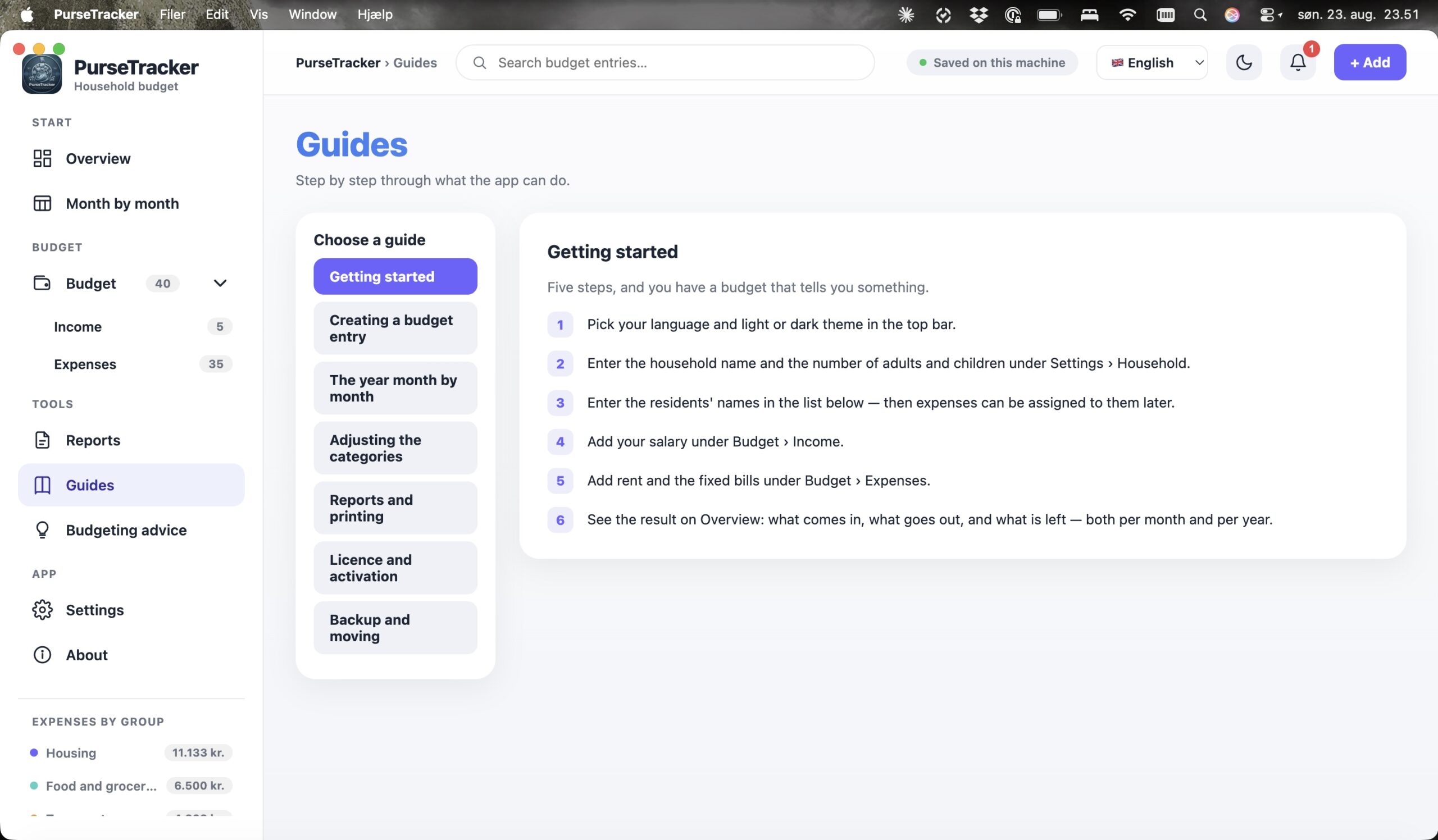 PurseTracker screenshot 7 of 15 – household budget and disposable income software