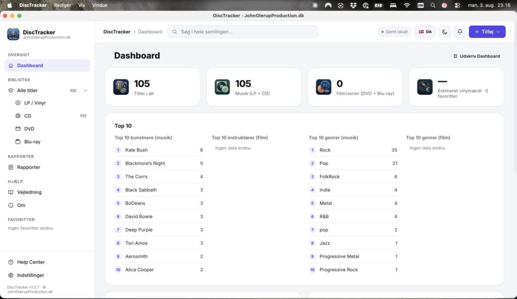 DiscTracker skærmbillede 5