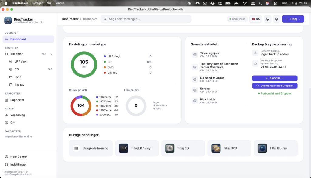 DiscTracker skærmbillede 7