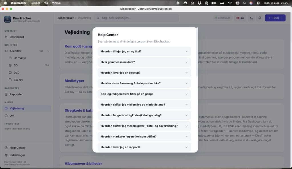 DiscTracker skærmbillede 11