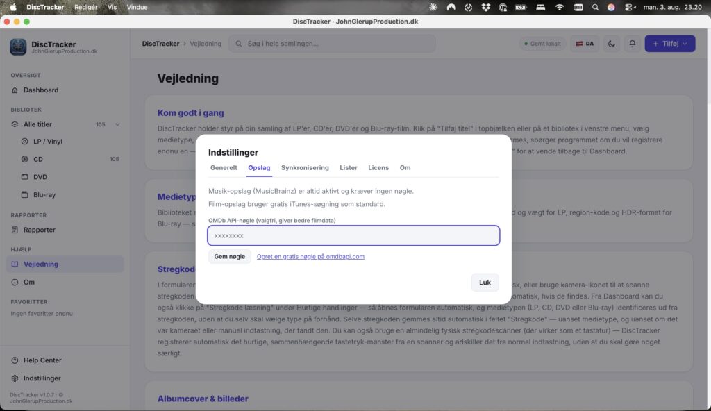 DiscTracker skærmbillede 16