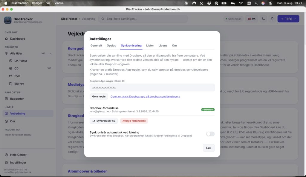 DiscTracker skærmbillede 17
