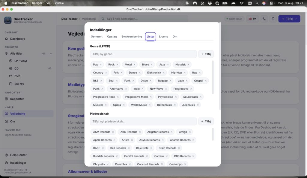 DiscTracker skærmbillede 18
