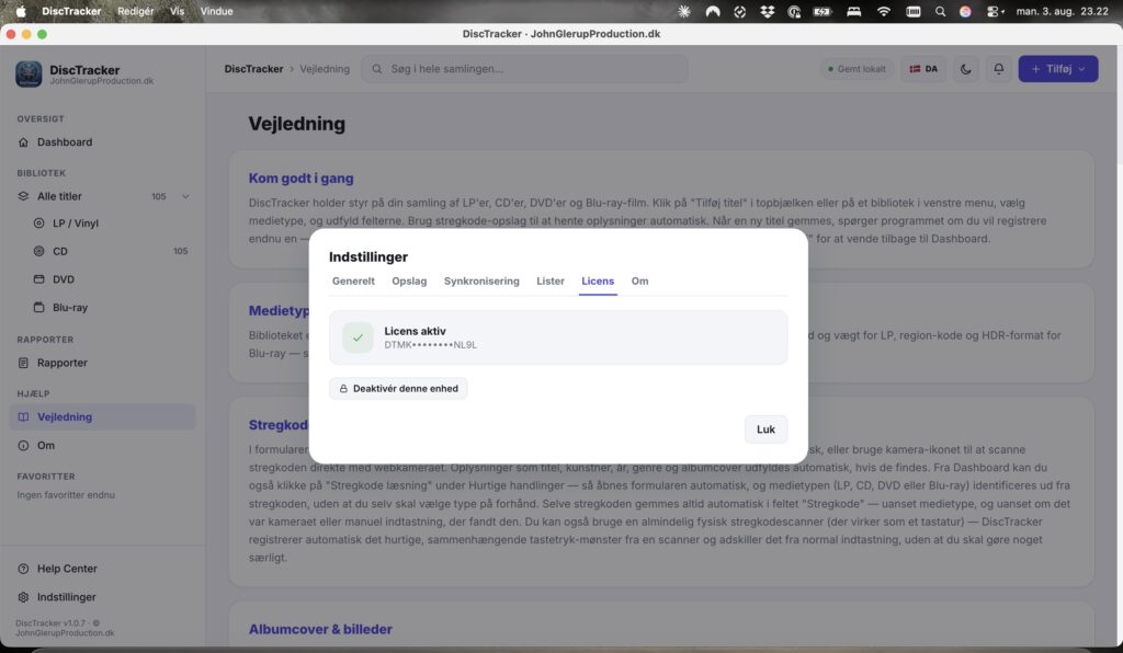 DiscTracker skærmbillede 19